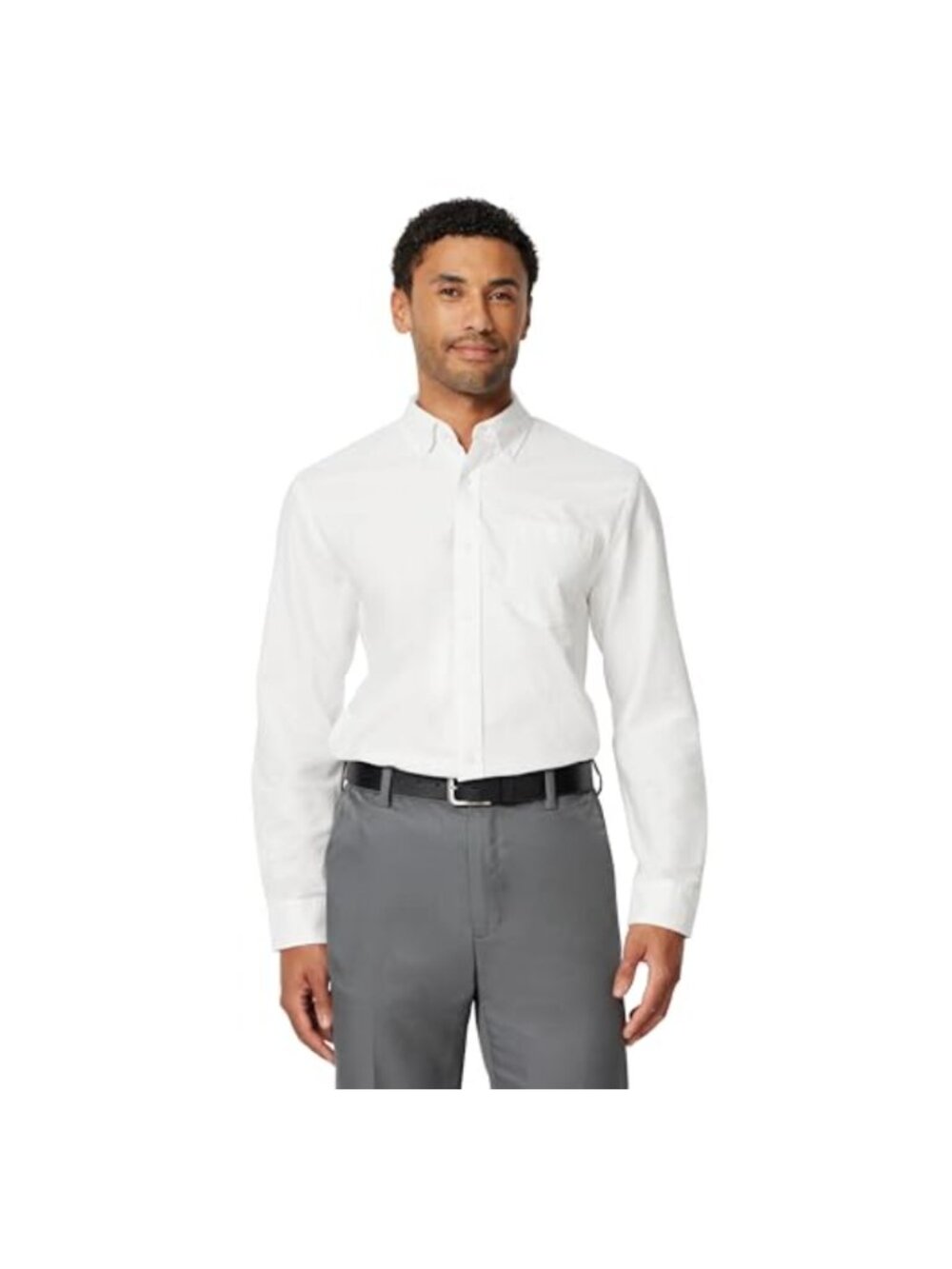 Men's Regular Fit Cotton Oxford Button Down Shirt Long Sleeve with Chest Pocket